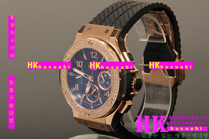 HUBLOT - 시계 BIG BANG CHRONOGRAPH ROSEGOLD BLACK DIAL DIAMOND