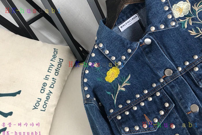 NEW 발렌시아가 여성용 청쟈켓 B 638860