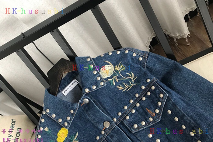 NEW 발렌시아가 여성용 청쟈켓 B 638860