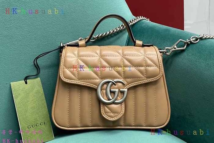 ★미러급★구찌 GG 마몽 미니 탑 핸들백 583571-4
