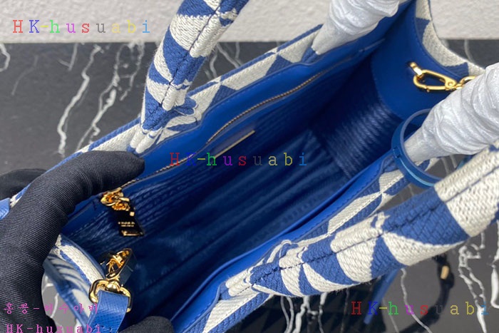 ★미러급★프라다 심볼 자카드 패브릭 스몰 토트 1BA354-2