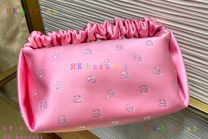 ★미러급★알렉산더왕 새틴 핫픽스 스크런치 미니 백 W 885722-2