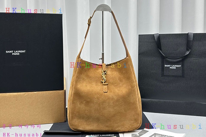 ★미러급★입생로랑 스웨이드  LE 5 À 7 소프트 라지 백 7538371
