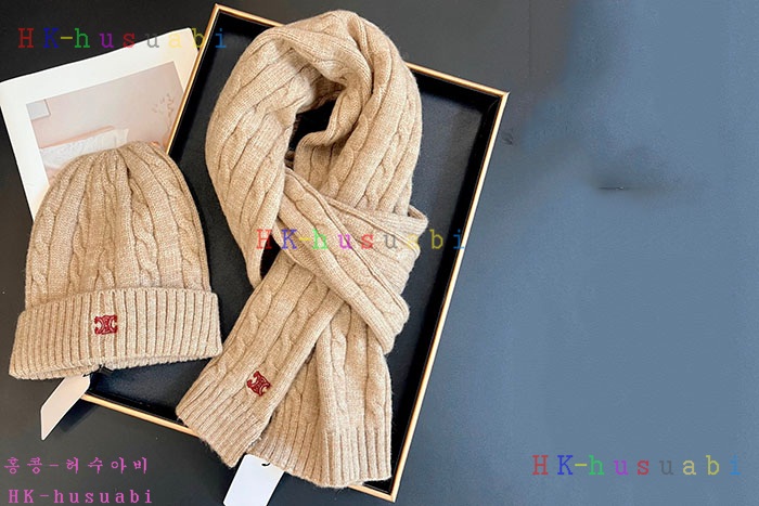 NEW 샤넬 모자 머플러 셋트 신상 C 614055