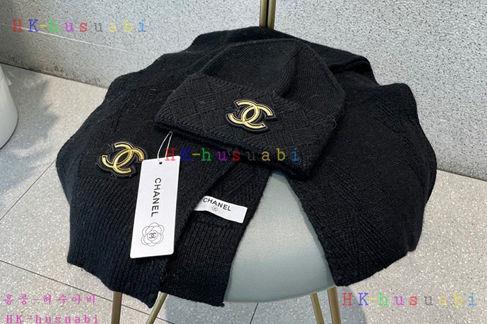 NEW 샤넬 모자 머플러셋트  신상 C 774723