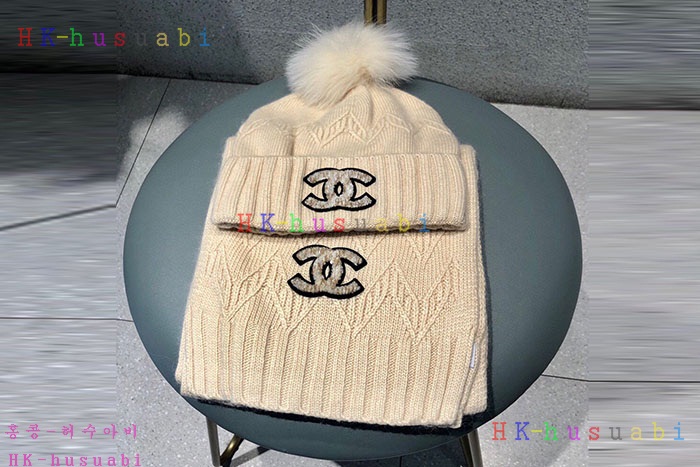 NEW 샤넬 모자 머플러셋트 신상 C 774739