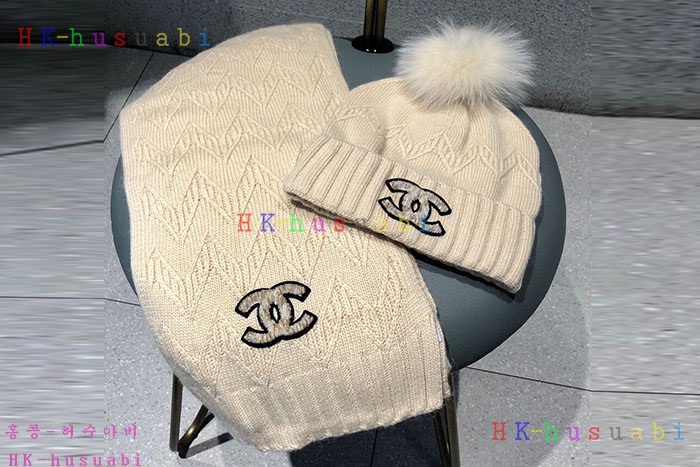 NEW 샤넬 모자 머플러셋트 신상 C 774739