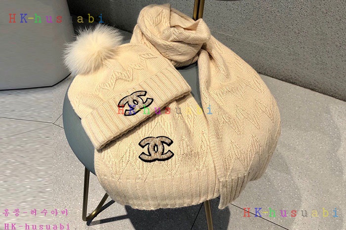 NEW 샤넬 모자 머플러셋트 신상 C 774739