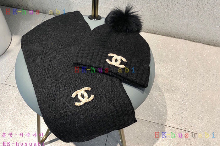 NEW 샤넬 모자 머플러셋트 신상 C 774741