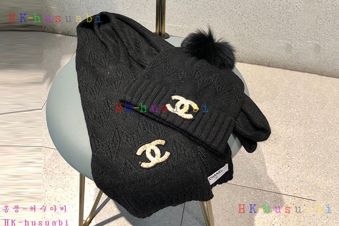 NEW 샤넬 모자 머플러셋트 신상 C 774741