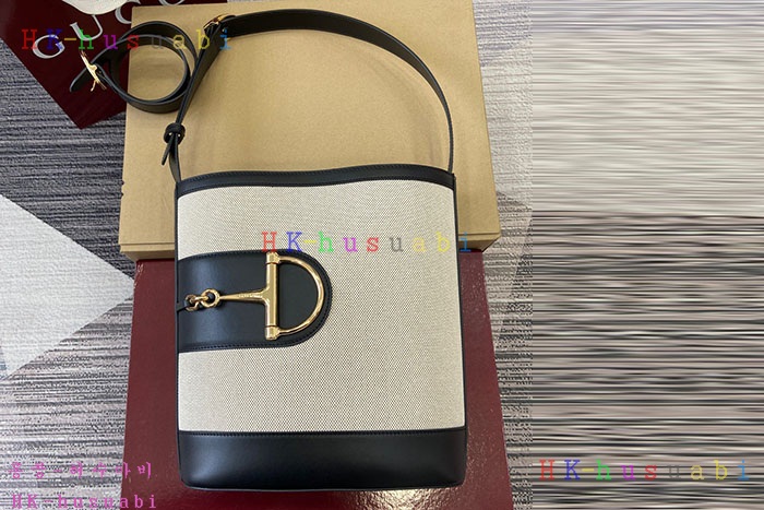 ★미러급★구찌 73 스몰 버킷백 내추럴 캔버스 833660
