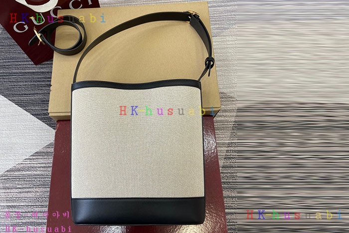 ★미러급★구찌 73 스몰 버킷백 내추럴 캔버스 833660