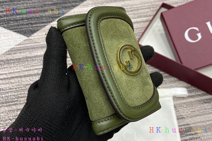 ★미러급★구찌 GG 블론디 레더 여성 카드 홀더 지갑 818795-3