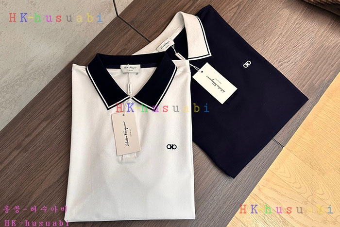 NEW 페라가모 카라 반팔티 신상 F 226223