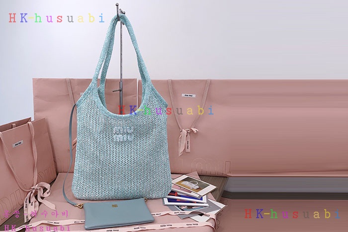 ★미러급★미우미우 아이비 스팽글 메쉬 백 5BG231