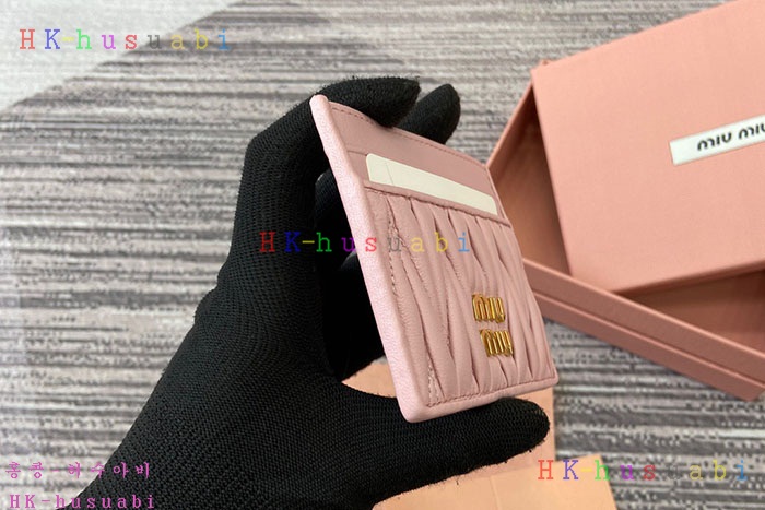 ★미러급★미우미우  마테라쎄 나파 가죽 카드 지갑 5MC076-3