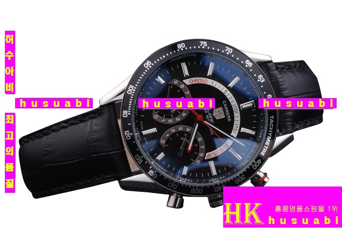 ±ȣ̾ ڽð Tag Heuer Carrera Automatic MOVEMENT Black Leather Bracelet 48 x 42mm Men tag135