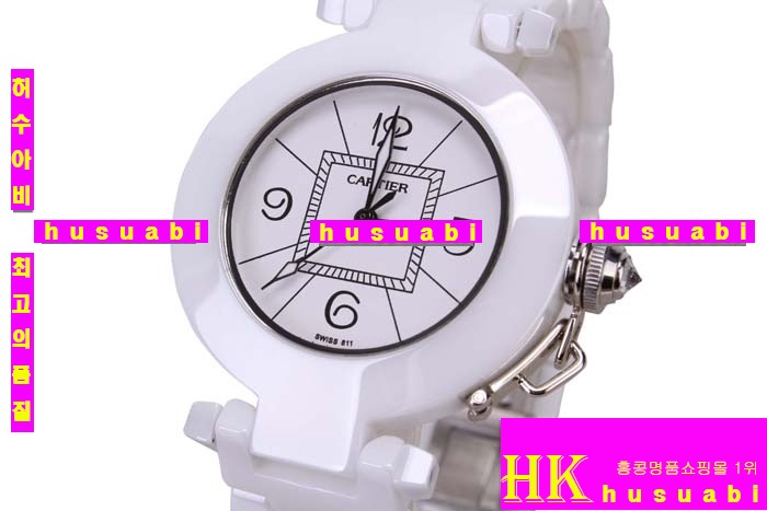 쿡 ڽð.Replica Cartier Japanese Quartz MOVEMENT White ceramic Case Women.117-055