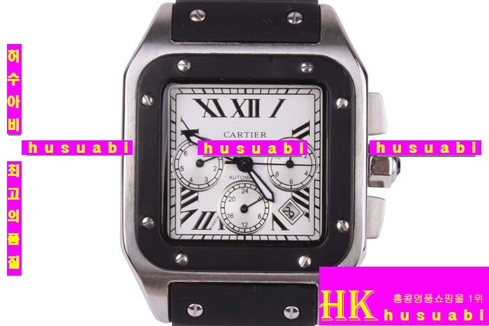 쿡 ڽð.Replica Cartier Japanese Quartz MOVEMENT Black Bracelet men.117-044