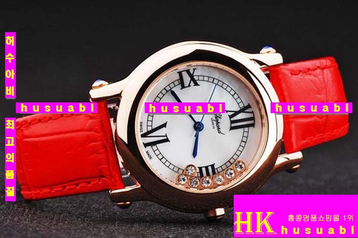 ĵ ڽð Replica Chopard Japanese Quartz MOVEMENT 18k yellow gold Case Bezel Red snake Bracelet Women. sa-6