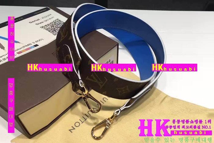 ★정품가죽사용★ 반둘리에 모노그램 스트랩 블루