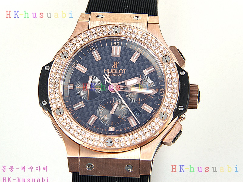 HUBLOT - ð BIG BANG CHRONOGRAPH ROSEGOLD BLACK DIAL DIAMOND-02