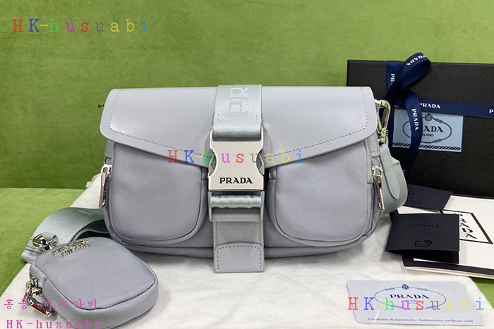 ★미러급★프라다 포켓 나일론 레더 숄더백 1BD295-5