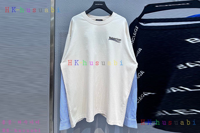 NEW 발렌시아가 긴팔티 신상 B 557246