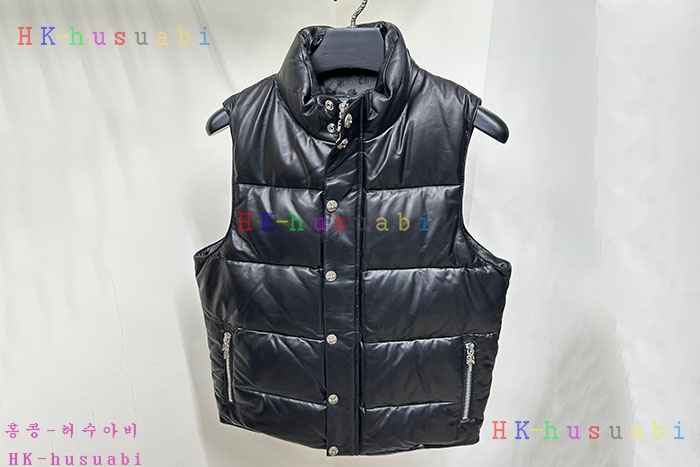 NEW 크롬하츠 가죽 패딩조끼 신상 C 528801