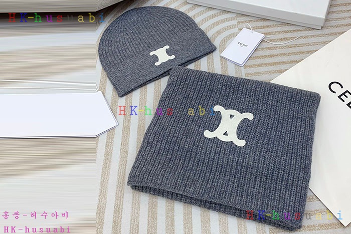 NEW 셀린느 모자 머플러 셋트 신상 C 614056