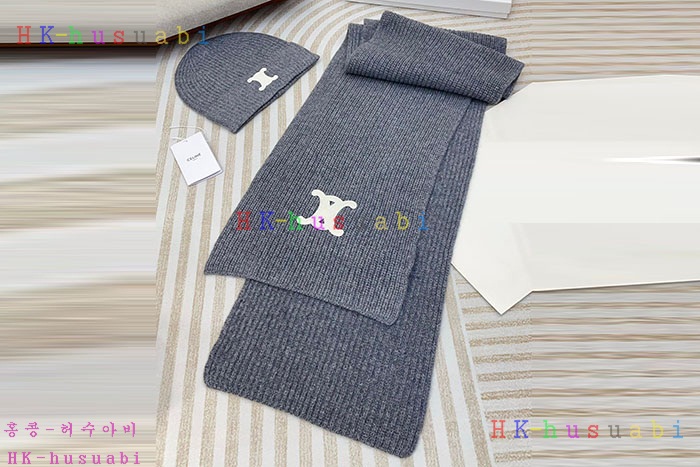 NEW 셀린느 모자 머플러 셋트 신상 C 614056