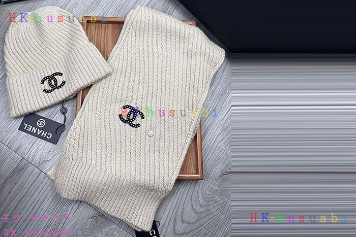 NEW 샤넬 모자 머플러 셋트 신상 C 614066