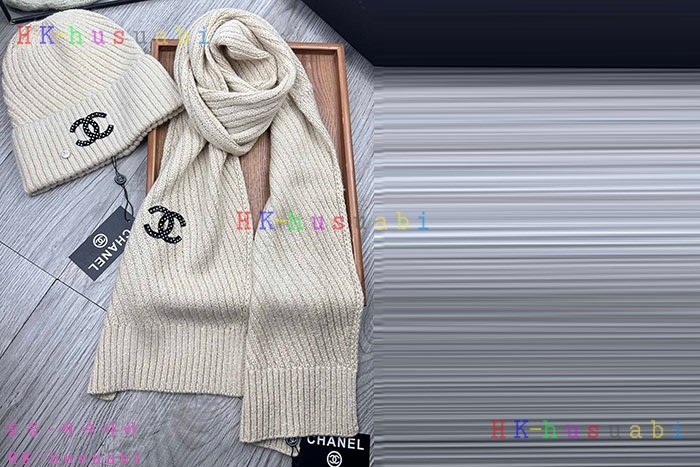 NEW 샤넬 모자 머플러 셋트 신상 C 614066