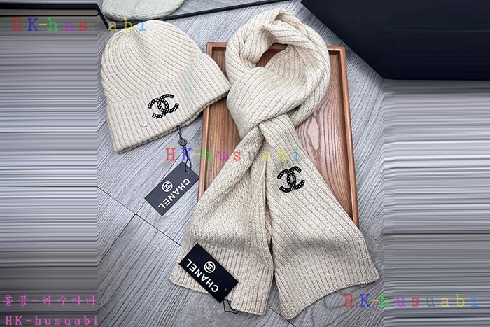 NEW 샤넬 모자 머플러 셋트 신상 C 614066