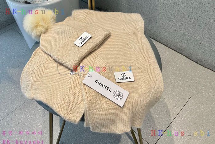 NEW 샤넬 모자 머플러셋트 신상 C 774738