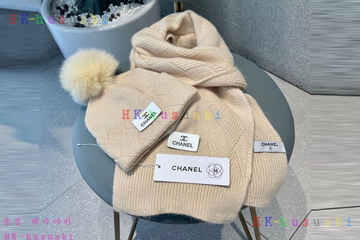 NEW 샤넬 모자 머플러셋트 신상 C 774738