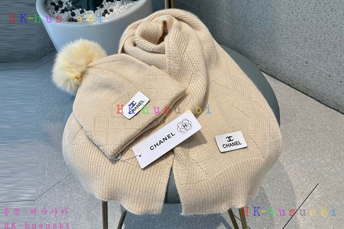 NEW 샤넬 모자 머플러셋트 신상 C 774738