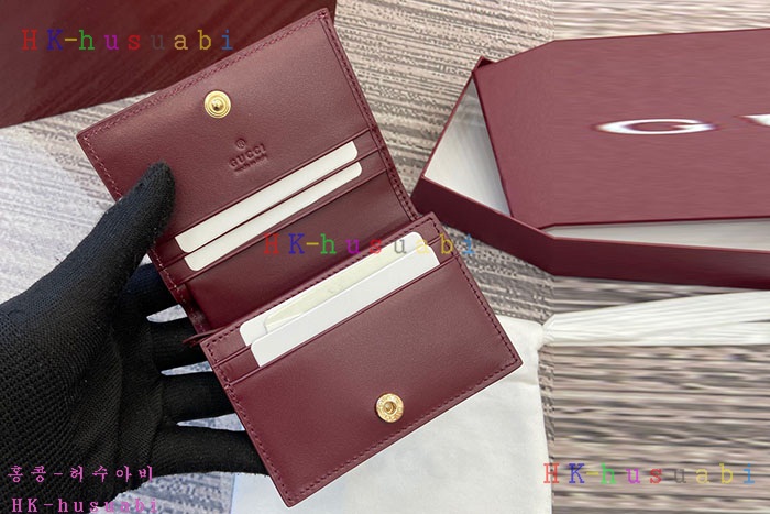 ★미러급★구찌 GG 모노그램 패브릭 가죽 패치 미니 지갑 818767-3